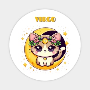 Virgo Zodiac Cat Magnet